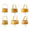 Brown Handheld Woven Flower Basket with Handle Decorative Baskets Gift Storage Basket