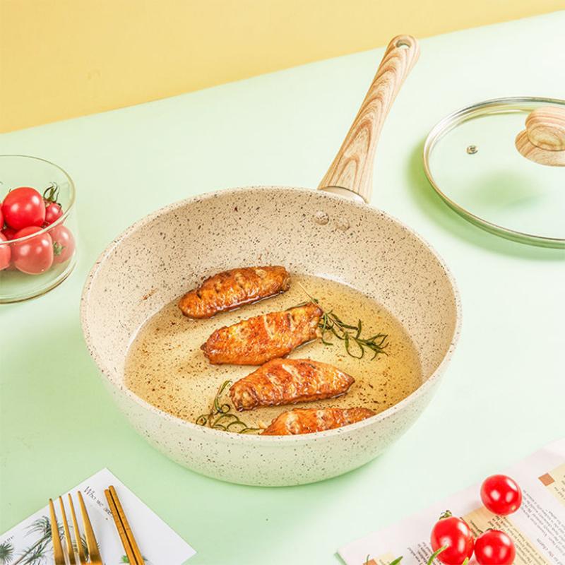 Maifan Stone Non-stick Frying Pan Household Flat-bottomed Small Cooking Pan Steak Omelette No Oily Smoke Induction Cooker Gas Universal