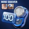 Портативная мини-электрическая перезаряжаемая бритва с цифровым дисплеем мощности, мужская бритва, водонепроницаемая беспроводная бритва для бороды, бритва для лица и тела
