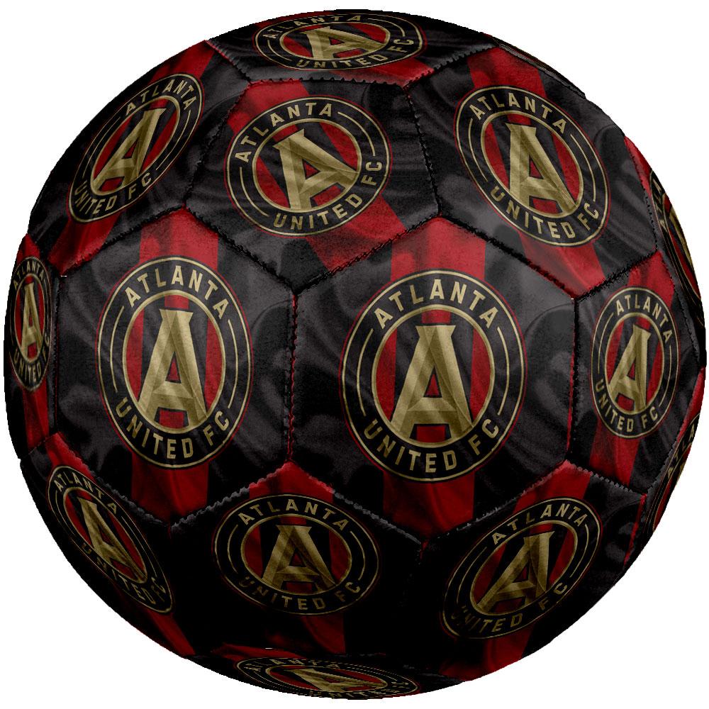 Футбольный мяч Atlanta United FC, размер 5, машинная сшивка, ПВХ, прочный и с высоким отскоком, подходит для всех возрастов, фанатская атрибутика, для матчей и использования на открытом воздухе.
