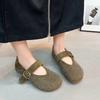 Повседневные одинарные туфли женские 2025 весна новые однословные со стразами на плоской подошве одинарные туфли Мэри Джейн модная женская обувь