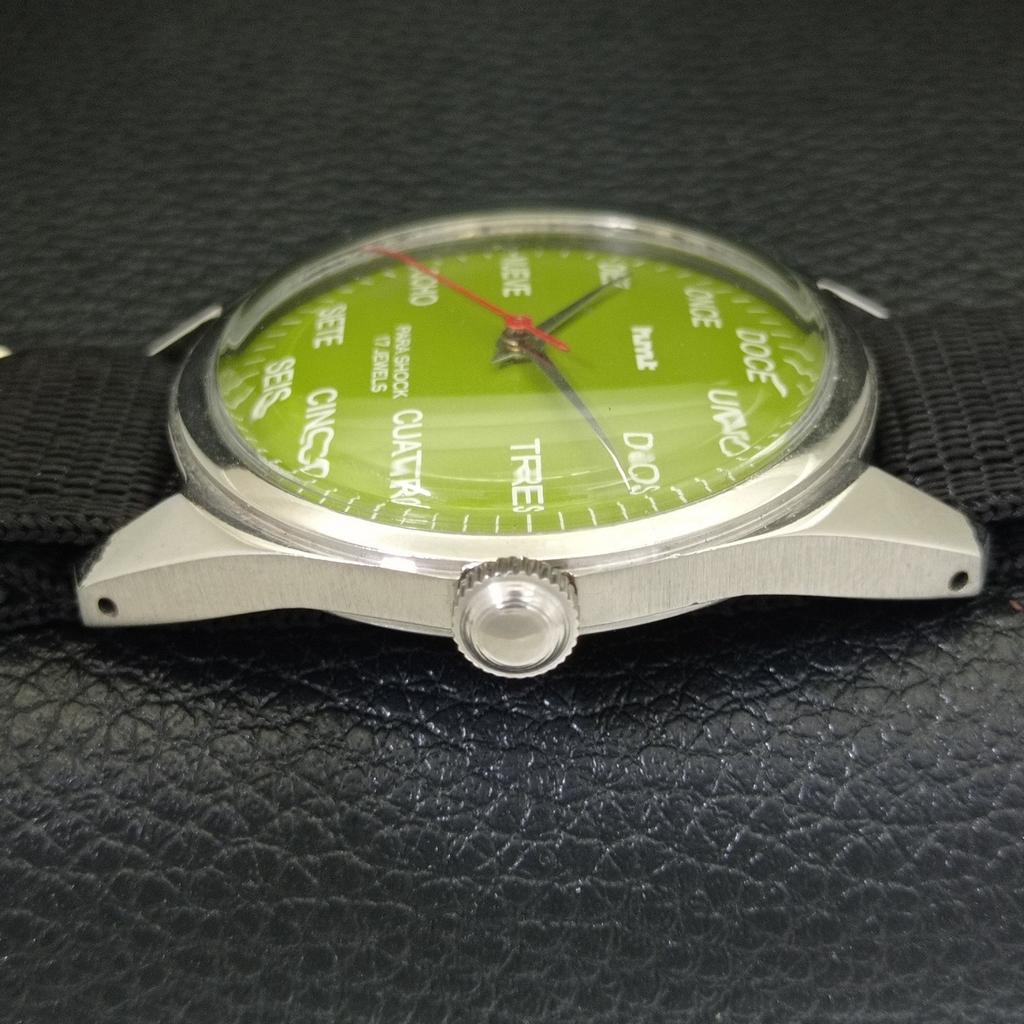 ИНДИЙСКИЕ ВИНТАЖНЫЕ МУЖСКИЕ ЧАСЫ С РУЧНЫМ ЗАВОДОМ HMT, ЗЕЛЕНЫЙ ЦИФЕРБЛАТ, a702815-1 R211-a702815