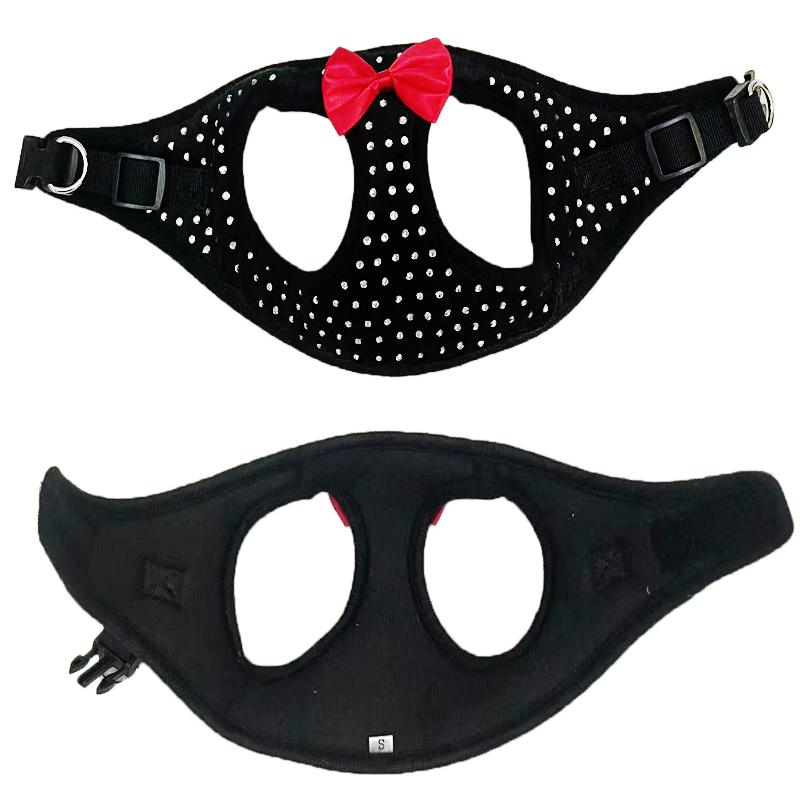 Маленькое украшение с бриллиантами, мягкая дышащая нагрудная шлейка для собак, жилет, ошейник для собак, нагрудный ремень для домашних животных, три размера