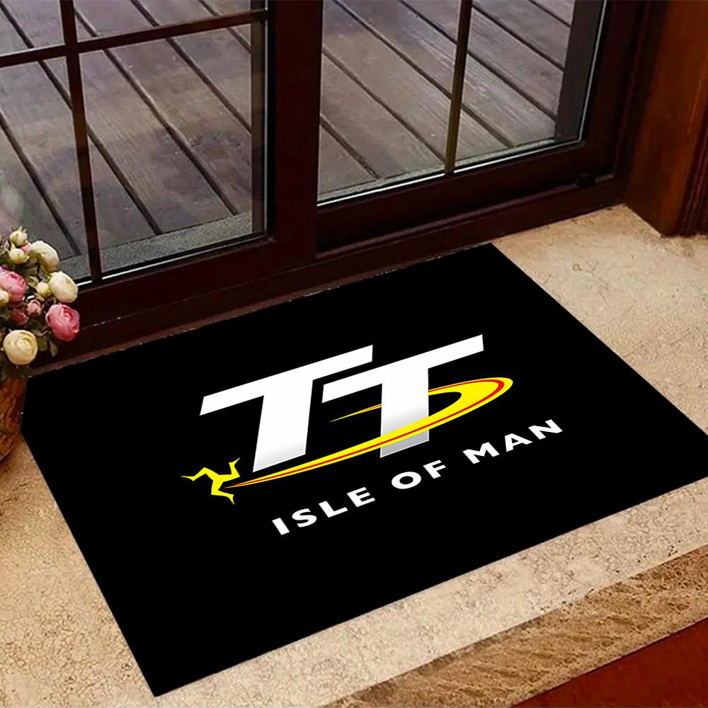 Антискользящие коврики на тему трассы Isle of Man TT - Полиэстер, для домашнего декора, подходят для спален, гостиных, прихожих, студий и в качестве декора