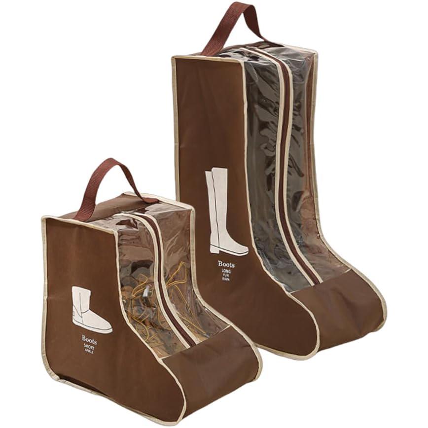 Portable Boots Storage, Tall Boots Storage Short Boots Protector Bag, Shoe Dust Bags,Shoe Sleeves for Travel,Clear Packing Organizers for Men & Women