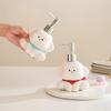 Ceramic Liquid Soap Dispenser Press Pump Shampoo Bottle Creative Dog Shape Lotion Bottle  Bathroom