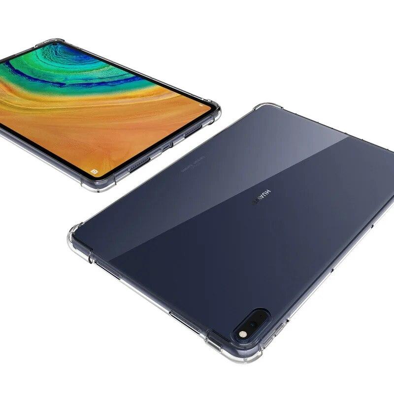 Силиконовый чехол для Huawei MatePad T8 T5 T3 10 9,6 M3 M5 Lite 8,0 8,4 10,1 10,4 10,8, прозрачный чехол, мягкая задняя крышка из ТПУ для планшета