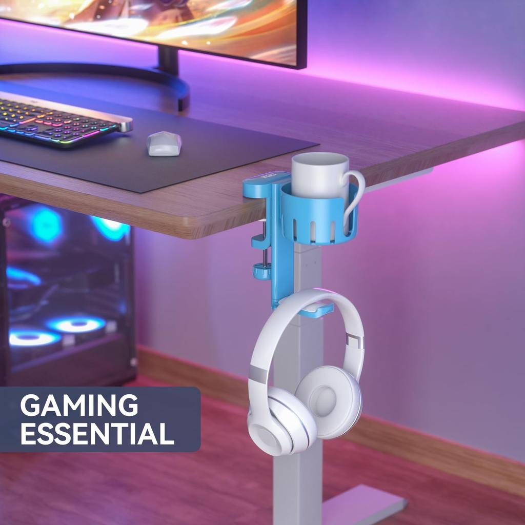 KDD Headphone Headphone Drink Load Capacity Headphone Headphone Headphone Stand Compatible with Coffee Wireless Umbrellas Stand, 360° Rotation,