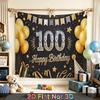 Gold Balloon Birthday Background 1pc - Wall Hanging Decor