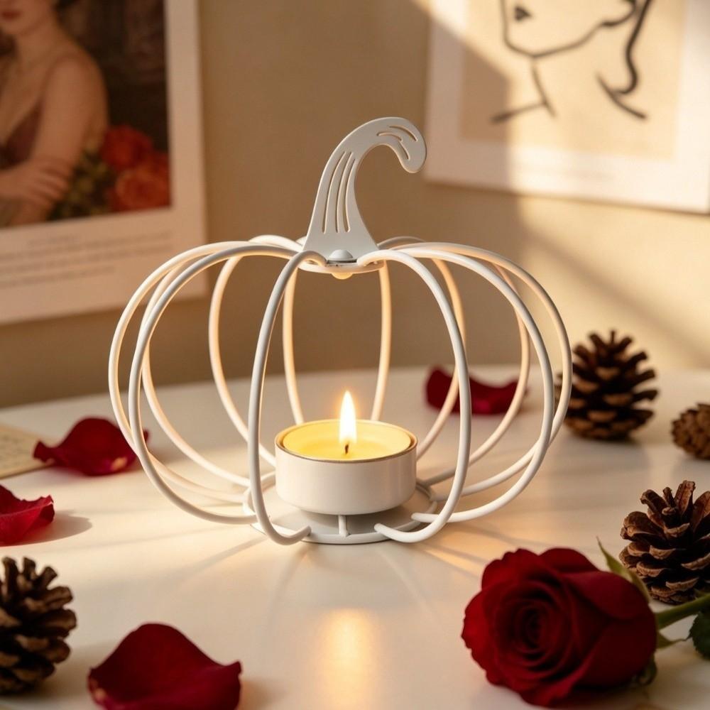 Iron Halloween Incense Burner Rustic Style Tealight Holder Creative Candlestick Autumn Harvest
