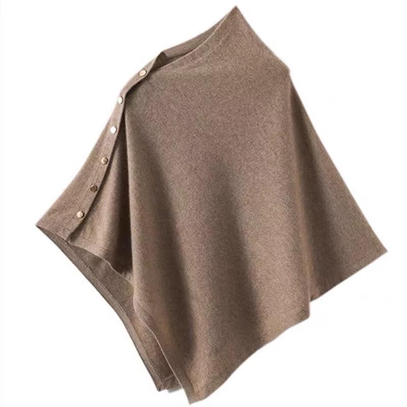 Ladies' Shawl - Elegant, Simple and Luxurious Multifunctional Scarf with Metal Snap Design, Soft and Breathable, Suitable for Office or Night Outings