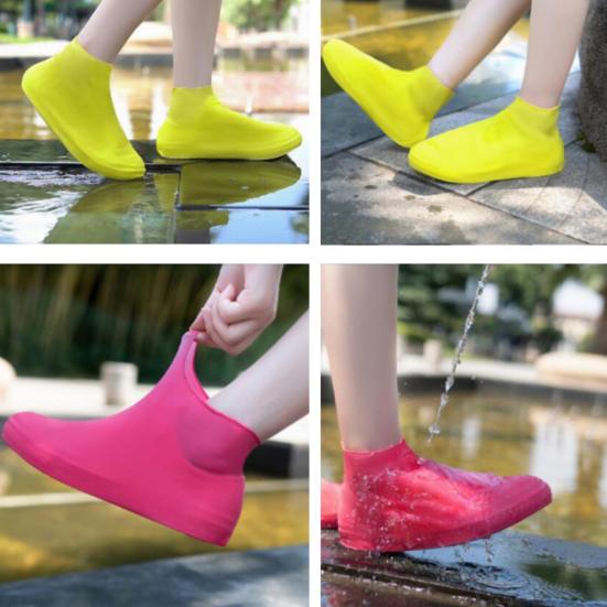 1 пара защитной обуви, сверхлегкие, прочные и удобные модные силиконовые водонепроницаемые бахилы, уличные дождевые сапоги