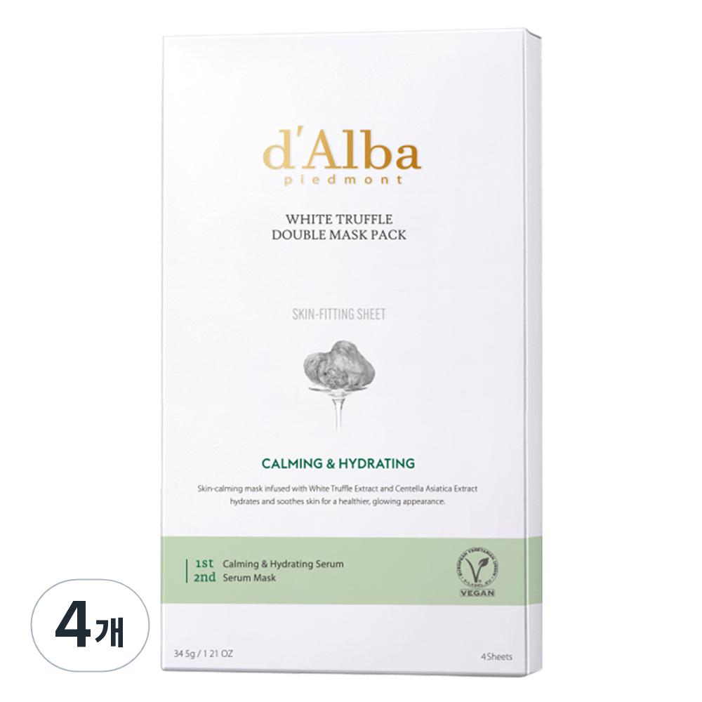 d'Alba Двойная маска White Truffle, 4 упаковки, 4 штуки
