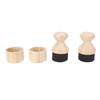 2 Pack Cutting Board Oil Wax Applicator Bambusoideae Sponge Oil Applicator Scrub Brush Set for