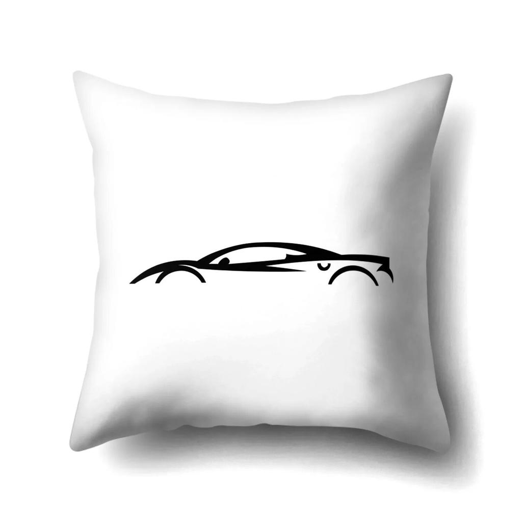 Sports Car Striped Pillowcase Office Cushion Cover Living Room  Waist