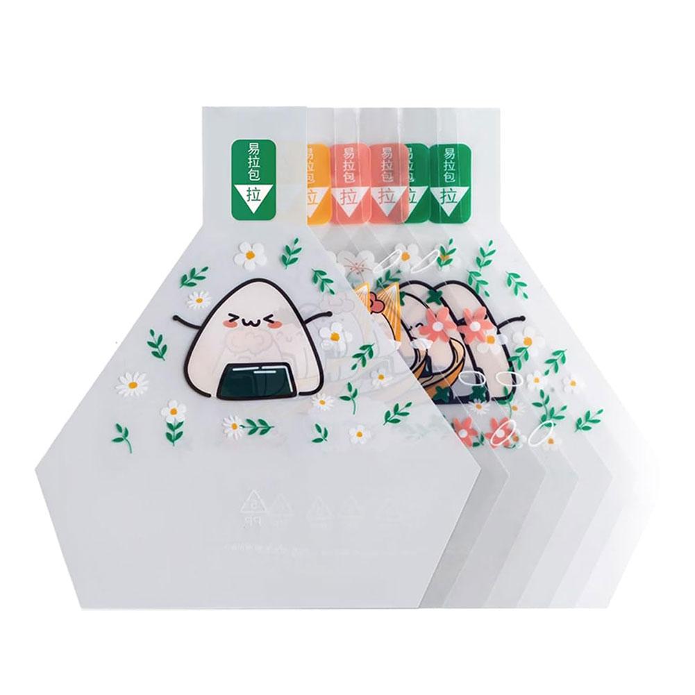 100 шт. Милый мультяшный японский треугольный рисовый шарик одноразовый пакет обертки нори аксессуар для суши E8E2