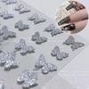 Reflective Glitter 3D Nail DIY Stickers Silver Powder Butterfly Star Design Laser Love Heart Foils Sparkly Decoration Manicures