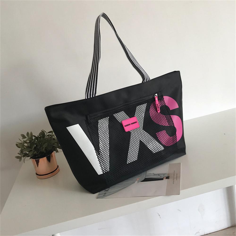 Tote Bag Dry And Wet Separation Women's Bag Korean Style Super Large Capacity Shoulder Bag Beach Travel Shopping Bag Alphabet Women's Bag