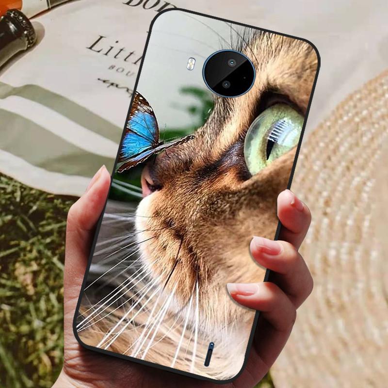 Для Nokia C20 Чехол Мягкий ТПУ Силиконовый Мультяшная Задняя Крышка для Nokia C20 Plus Чехлы для Телефона ТПУ Черный Бампер для NokiaC20 C 20 Plus