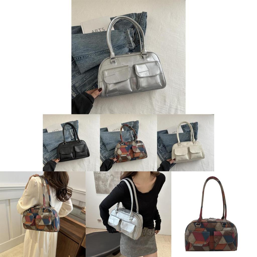 Trendy Large Capacity Tote Bag For Women In Fashionable Black And Colorful Patterns