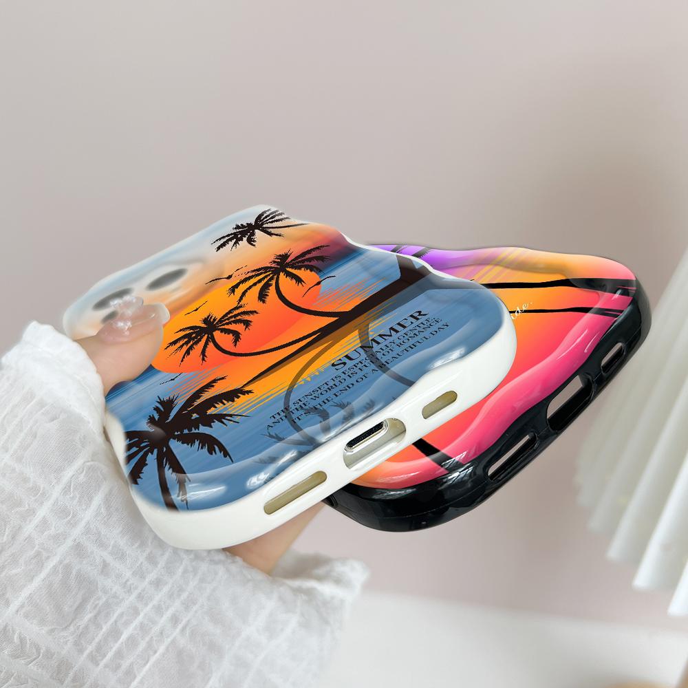 Милый мультяшный узор, кремовая текстура, мягкий силиконовый чехол с волнистыми краями, чехол для телефона для OPPO Reno Realme