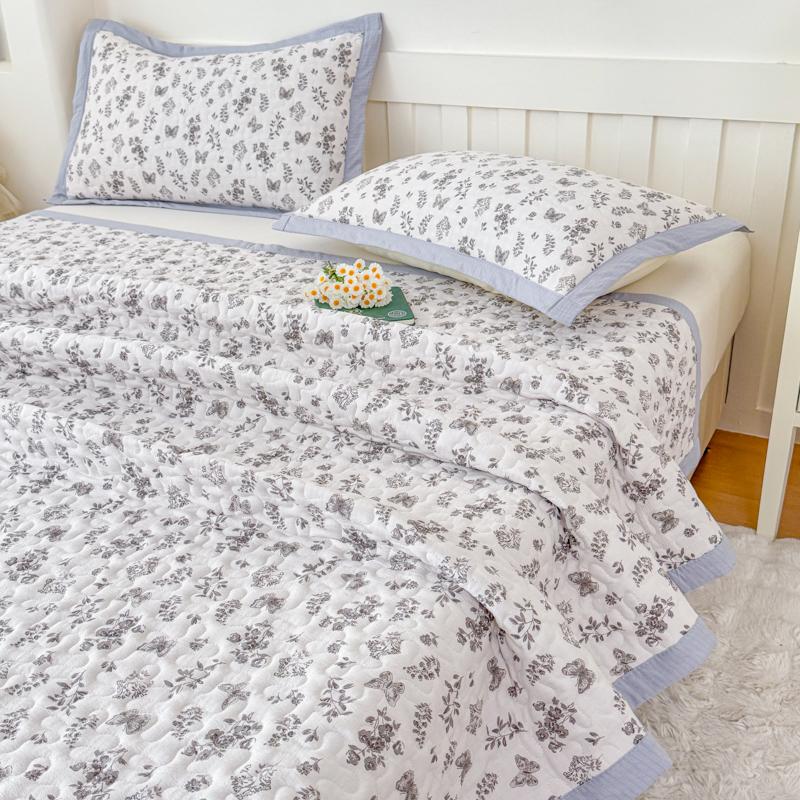 1 шт. Фиолетовый цветок Стеганые покрывала для кровати Толстое лоскутное одеяло Односпальное/Двуспальное/Кингсайз Цветочный стиль Стеганое одеяло Мягкое покрывало