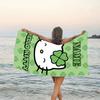 1pc HelloKitty9 Beach Towel with Custom Name, Beach/Swimming/Bath/Picnic/Camping Towel, Suitable for Seaside Beaches