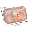 1/2 шт. Футляр для контактных линз Sanrio Anime Hello Kitty, портативный пластиковый футляр для линз, простой косметический футляр для хранения линз в зрачке.