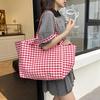 Casual Plaid Open-Top Tote Bag – Large Capacity Shoulder Handbag