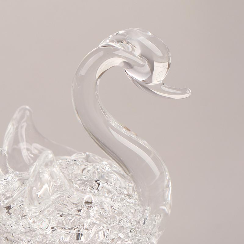 1 шт. хрустальная фигурка лебедя, стеклянное украшение в виде животных, хрустальные фигурки лебедя, украшение для домашнего стола, миниатюрный креативный подарок