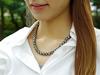 [GOLD STONE] Genuine Terahertz Ore Necklace, Mirror Cut, 8mm, 40cm, High Purity (99.999%), Sparkling Like a Mirror Ball
