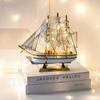 Wooden Sailboat Model Crafts Ornaments Living Room TV Cabinet Bedroom Desktop Creative Home Decoration Accessories Birthday Gift