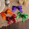 Cute Halloween Spider Hair Clip Bow Decorated Gothic Hairpin Funny Side Clip For Bangs Creepy Party Accessory Women Girls