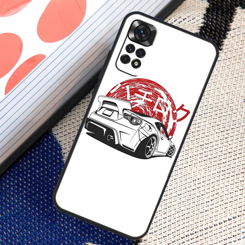 JDM Car Case For Xiaomi Redmi Note 12 8 9 10 11 Pro 9S 10S 11S 8T Redmi 10 12C 9C 10A 10C Coque