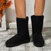 Fashion Women Ankle Boots Plush Warm Short Tube Thick Soled Snow Boots 2024 Autumn/winter New Simple Retro Platform Casual Cotton Boots