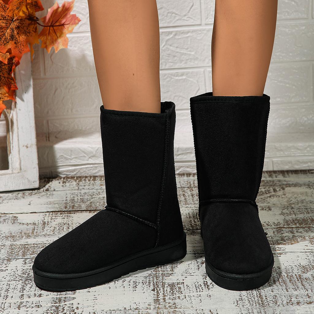 Fashion Women Ankle Boots Plush Warm Short Tube Thick Soled Snow Boots 2024 Autumn/winter New Simple Retro Platform Casual Cotton Boots