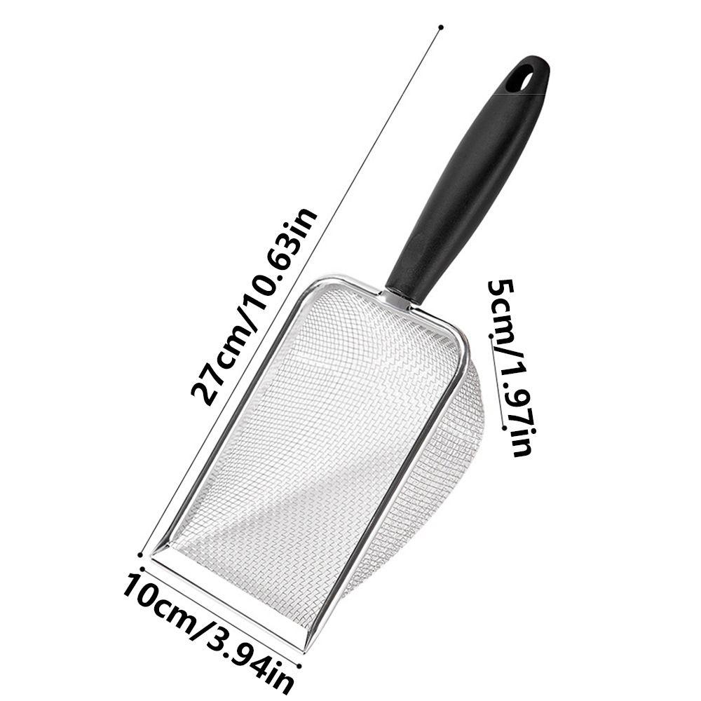 Stainless Steel Reptile Sand Shovel Comfortable Grip Substrate Cleaner Scoop  Bearded Dragon Cage