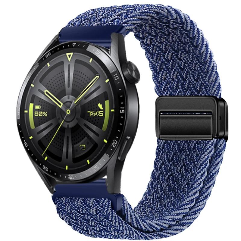 22 мм 20 мм Плетеный нейлоновый ремешок для Huawei Watch 4/3/GT4-3 Samsung Watch 6/5/4/3 Тканевый браслет Наручный ремешок Amazfit GTR 4/GTS4