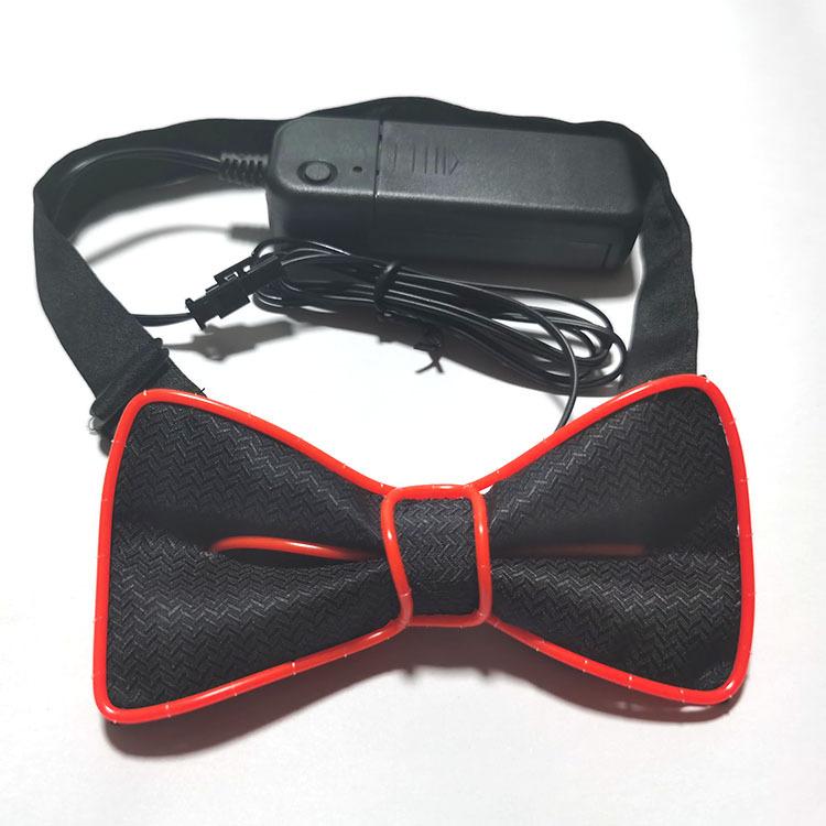 LED Luminous Bow Tie Light Flashing Tie for Prom Party Performance Atmosphere Decoration