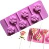 Cute Cat Paw Shaped Silicone Lollipop Mold DIY Chocolate Cheese Stick Baking Mold Kitchen Pastry Baking Cake Decoration Tool