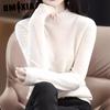 Autumn Winter Women's Sweater Turtleneck Sweater Women's Pullover Slim Mercerized Cotton Base Knitwear