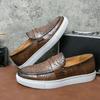 Мужские повседневные кожаные туфли ручной работы, мокасины без застежек, уличные туфли для мужчин, туфли на плоской подошве, для отдыха, прогулок, вождения, мокасины