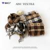 Love Plaid Scarf Women's Autumn and Winter Imitation Cashmere Scarf Simple and Versatile Long Shawl Winter Warm Scarf