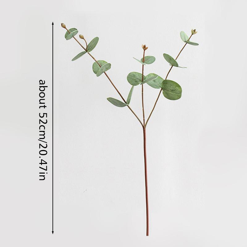 1 шт./2 шт. Форма эвкалипта Украшение для дома Искусственное растение Пейзаж Цветочная композиция 3D-печать Цветочное искусство 52 см
