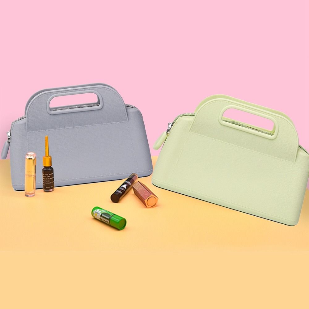 Bag Cosmetic Pouch Cosmetic Cases Lipstick Bag Silicone Handbag Makeup Bags Dust-proof Cosmetic Bag