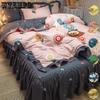 Bedding Sets Quilt Cover Cotton Four-piece Bedding Set Bed Skirt  Bed Linen Bed Cover Princess Style Duvet Cover Bedding Quilt Cover Bed Sheet