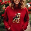 Christmas German Shepherd Hoodie Women Fashion Creative Animal Dog Lover Hooded Classic Long Sleeve with Pocket Women Sweatshirt