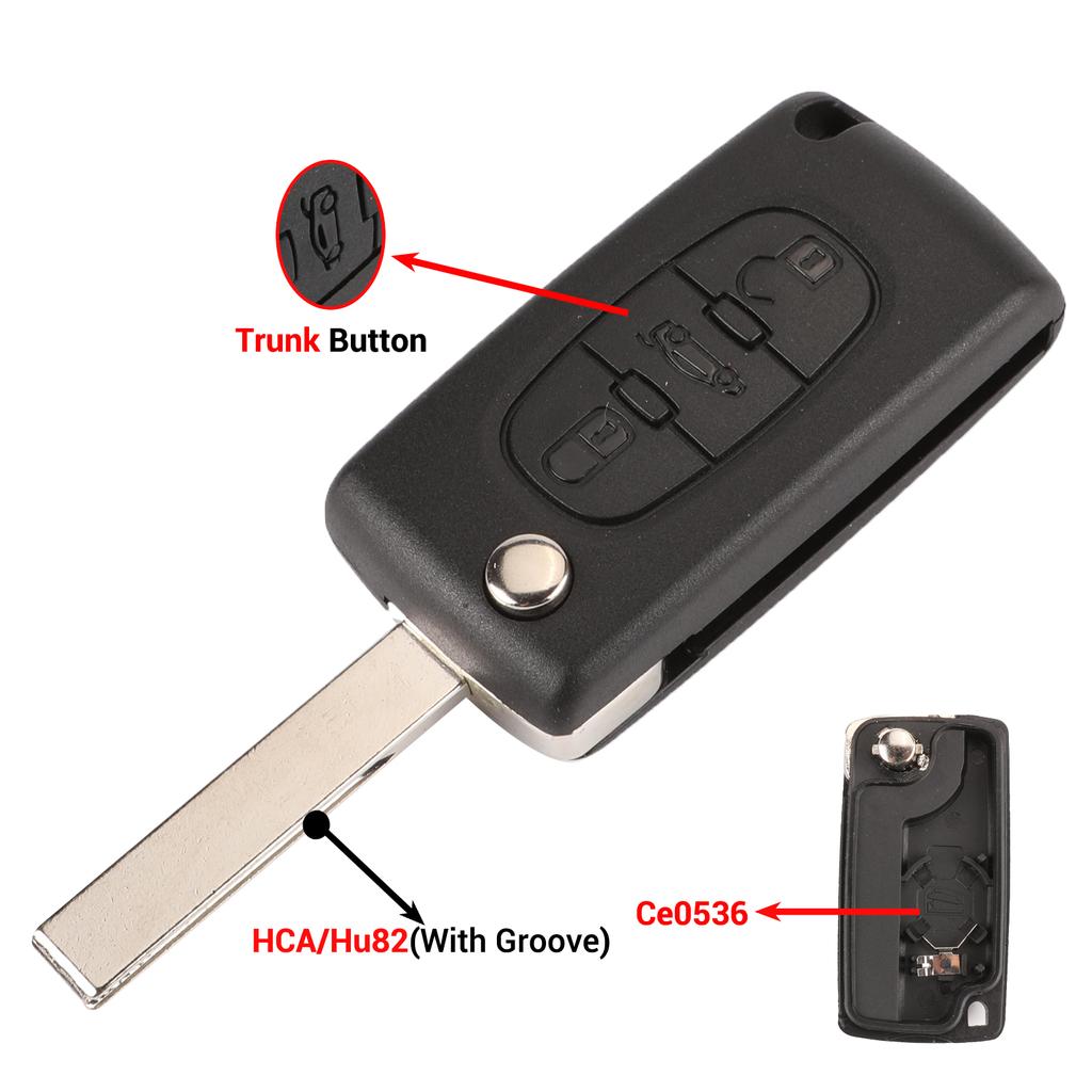 Jingyuqin 20ps Car Key Case Shell For Peugeot 307 407 308 607 For Citroen C2 C3 C4 C5 C6 C8 XSARA PICA CE523 HU83 CE536 VA2