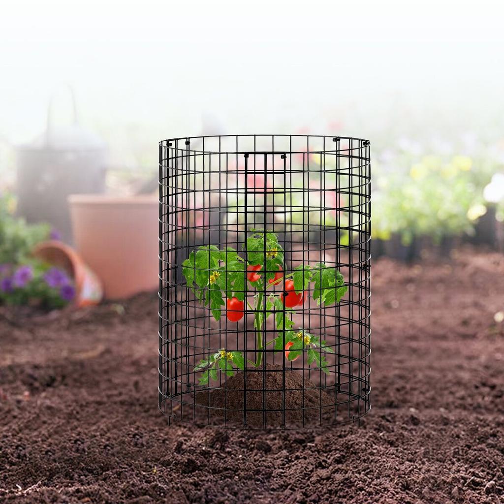 6 Pack Plant Protector from Animals 12.6'' Dia. x 14'' H Metal Plant Cage