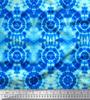 Blue Poly Crepe Fabric Bandhani Tie-Dye Fabric Prints By Yard 42 Inch